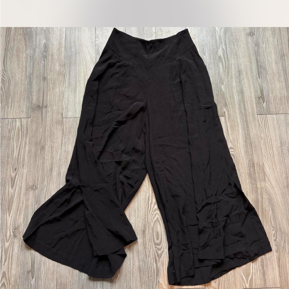 Maeve Elegant Black Wide-Leg Pants